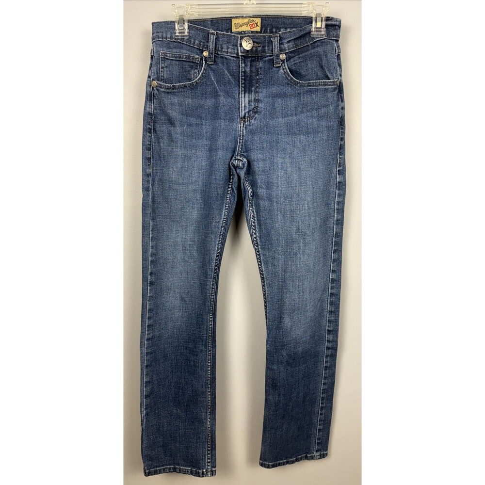 29x32 Slim Wrangler Men’s Straight Jeans in Medium Blue Denim